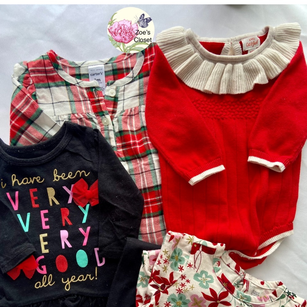 Carter's Holiday Bundle Baby Girl Clothes